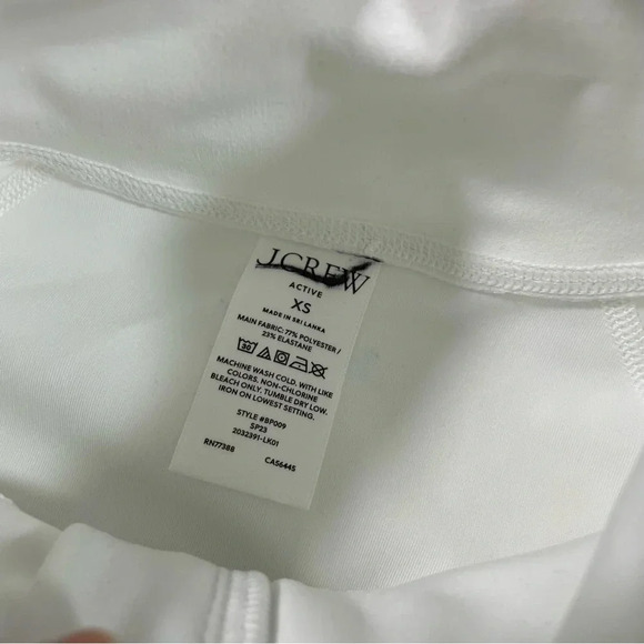 New J Crew Cloudstretch Half Zip Pullover Shirt White Green - Picture 5 of 8